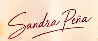 Firma de Sandra Peña
